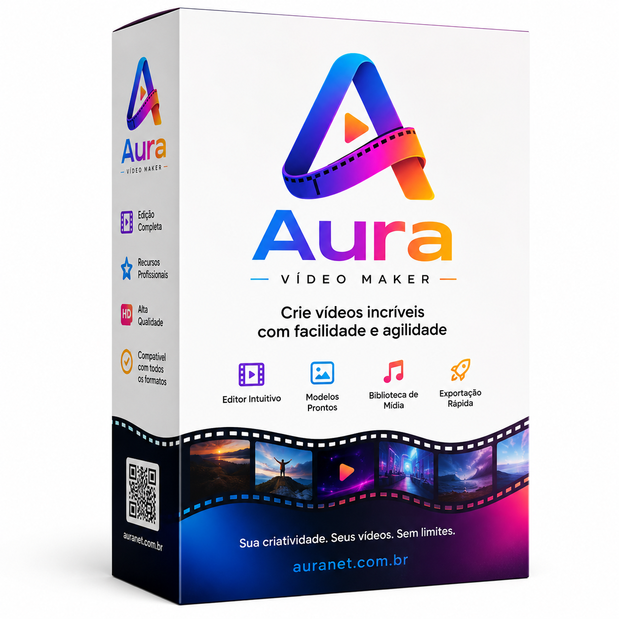 Caixa do produto Aura Vídeo Maker — Auranet